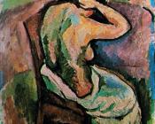 乔治勃拉克 - Desnudo sentado visto dees paldas